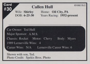 1992 Donny's Lernerville Speedway Part 2 - Silver Edition #30 Callen Hull Back