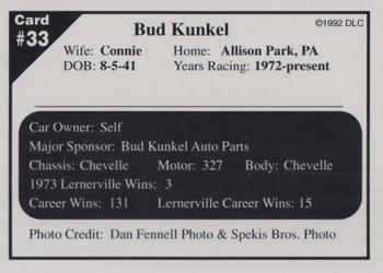 1992 Donny's Lernerville Speedway Part 2 - Silver Edition #33 Bud Kunkel Back