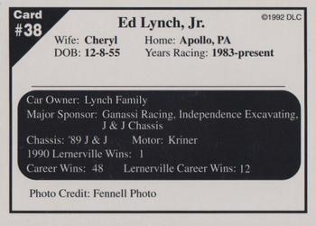 1992 Donny's Lernerville Speedway Part 2 - Silver Edition #38 Ed Lynch, Jr. Back