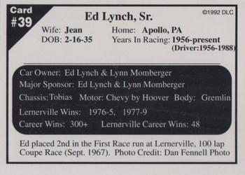 1992 Donny's Lernerville Speedway Part 2 - Silver Edition #39 Ed Lynch, Sr. Back