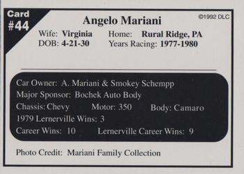 1992 Donny's Lernerville Speedway Part 2 - Silver Edition #44 Angelo Mariani Back