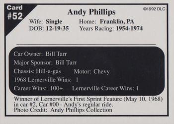1992 Donny's Lernerville Speedway Part 2 - Silver Edition #52 Andy Phillips Back