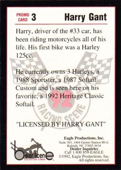 1992 Eagle Productions Bikers of the Racing Scene - Promo #3 Harry Gant Back