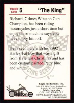 1992 Eagle Productions Bikers of the Racing Scene - Promo #5 Richard Petty Back