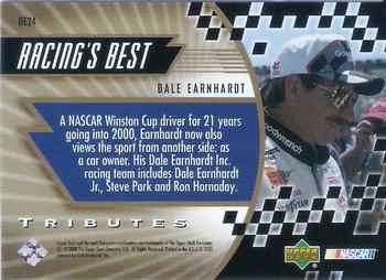 2000 Upper Deck Tributes Dale Earnhardt #DE24 Dale Earnhardt Back