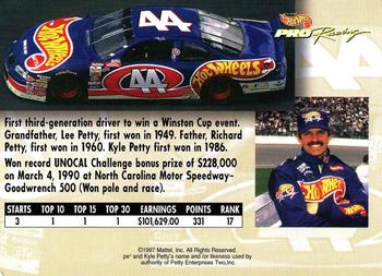 1997 Upper Deck Hot Wheels Pro Racing  #NNO Kyle Petty Back