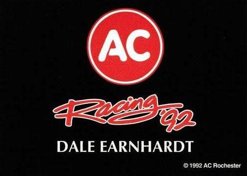 1992 AC Racing #NNO Dale Earnhardt Back