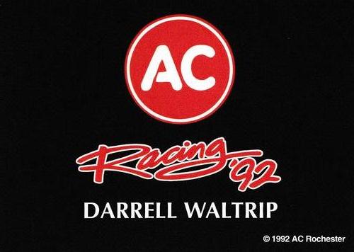 1992 AC Racing #NNO Darrell Waltrip Back