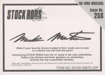 1998 Racing Champions Stock Rods Exclusives #25S Mark Martin Back