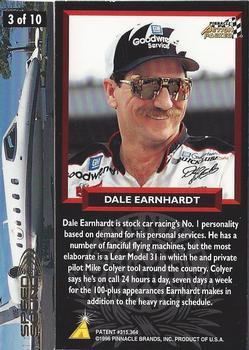 1996 Action Packed Credentials - Speed of Sound #3 Dale Earnhardt Back