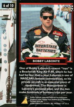 1996 Action Packed Credentials - Speed of Sound #6 Bobby Labonte Back
