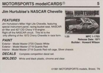1991 Motorsports Modelcards #5 Jim Hurtubise Back