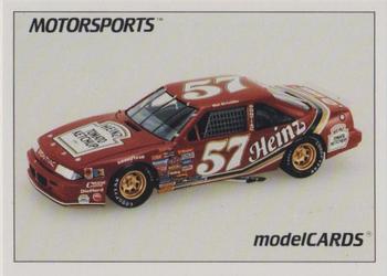 1991 Motorsports Modelcards #53 Hut Stricklin Front