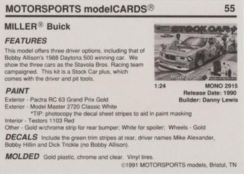 1991 Motorsports Modelcards #55 Bobby Allison Back