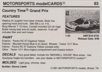 1991 Motorsports Modelcards #83 Michael Waltrip Back