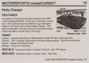 1991 Motorsports Modelcards - Premiere #15 Richard Petty Back