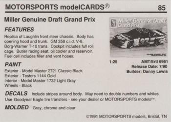 1991 Motorsports Modelcards - Premiere #85 Rusty Wallace Back