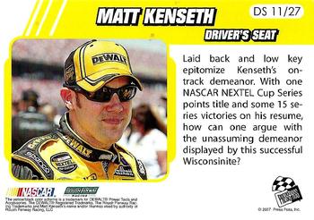2007 Traks - Driver's Seat Laps #DS 11 Matt Kenseth Back