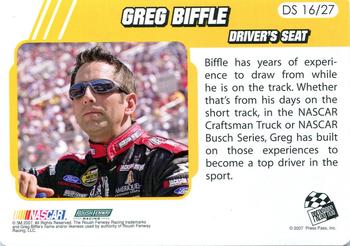 2007 Traks - Driver's Seat Laps #DS 16 Greg Biffle Back