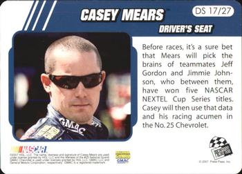 2007 Traks - Driver's Seat Laps #DS 17 Casey Mears Back