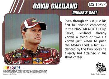2007 Traks - Driver's Seat Laps Door Number #DS 15 David Gilliland Back