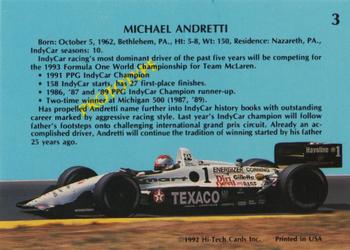 1992 Hi-Tech Starting Grid #3 Michael Andretti Back