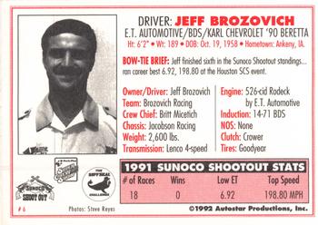 1992 Parts Plus Super Chevy Show #6 Jeff Brozovich Back