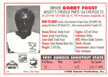1992 Parts Plus Super Chevy Show #8 Gordy Foust Back