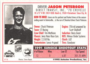 1992 Parts Plus Super Chevy Show #16 Jason Peterson Back
