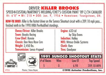 1992 Parts Plus Super Chevy Show #26 Killer Brooks Back