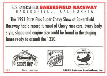 1992 Parts Plus Super Chevy Show #43 Bakersfield Raceway Back