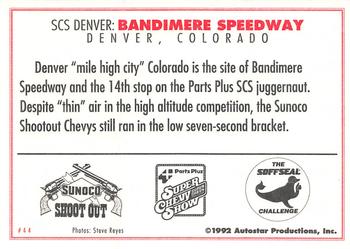 1992 Parts Plus Super Chevy Show #44 Bandimere Speedway Back