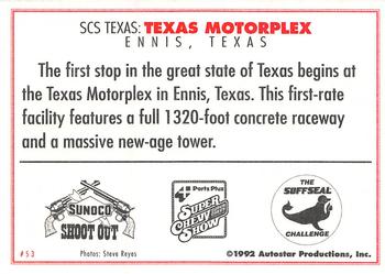 1992 Parts Plus Super Chevy Show #53 Texas Motorplex Back