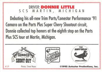 1992 Parts Plus Super Chevy Show #59 Donnie Little Back