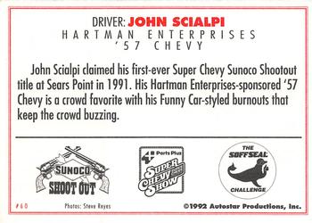 1992 Parts Plus Super Chevy Show #60 John Scialpi Back