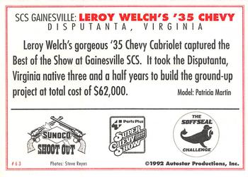 1992 Parts Plus Super Chevy Show #63 Leroy Welch Back