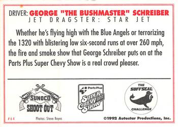 1992 Parts Plus Super Chevy Show #64 George Schreiber Back