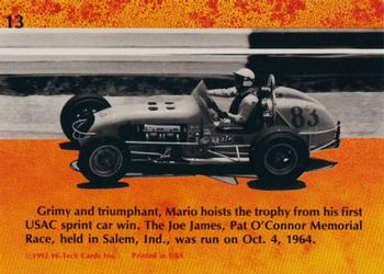 1992 Hi-Tech Mario Andretti #13 Mario Andretti Back