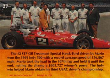 1992 Hi-Tech Mario Andretti #27 Mario Andretti Back