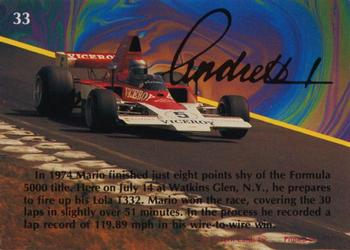 1992 Hi-Tech Mario Andretti #33 Mario Andretti Back