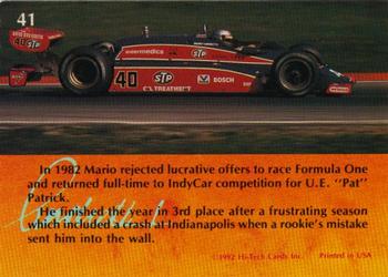 1992 Hi-Tech Mario Andretti #41 Mario Andretti Back