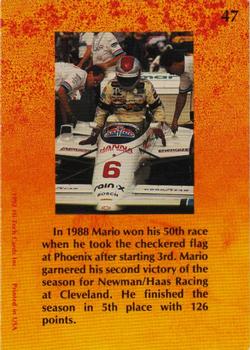 1992 Hi-Tech Mario Andretti #47 Mario Andretti Back