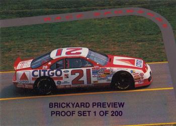 1995 Hi-Tech 1994 Brickyard 400 - Preview Proof #7 Race Sponsors Front