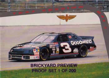 1995 Hi-Tech 1994 Brickyard 400 - Preview Proof #9 Test Session Day 1 Front