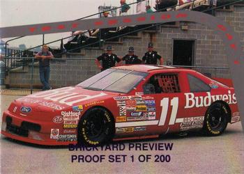 1995 Hi-Tech 1994 Brickyard 400 - Preview Proof #10 Test Session Day 1 Front