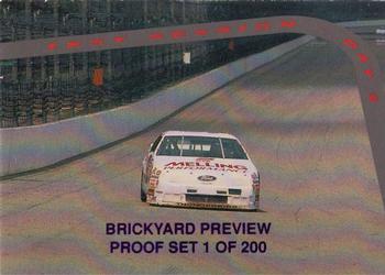 1995 Hi-Tech 1994 Brickyard 400 - Preview Proof #16 Test Session Day 2 Front