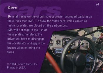 1995 Hi-Tech 1994 Brickyard 400 - Preview Proof #24 The Cars Back
