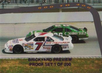 1995 Hi-Tech 1994 Brickyard 400 - Preview Proof #32 500 to 400 Front