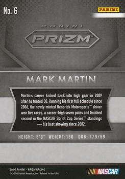 2016 Panini Prizm #6 Mark Martin Back