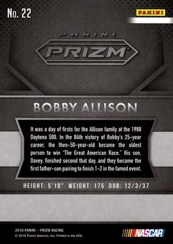 2016 Panini Prizm #22 Bobby Allison Back